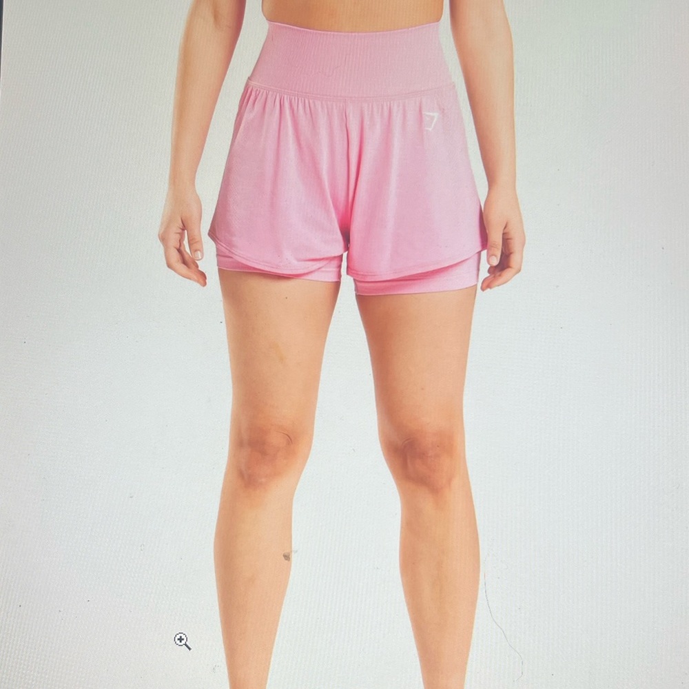 NWOT Gymshark Vital Seamless 2.0 2-in-1 Shorts in Sorbet Pink Marl